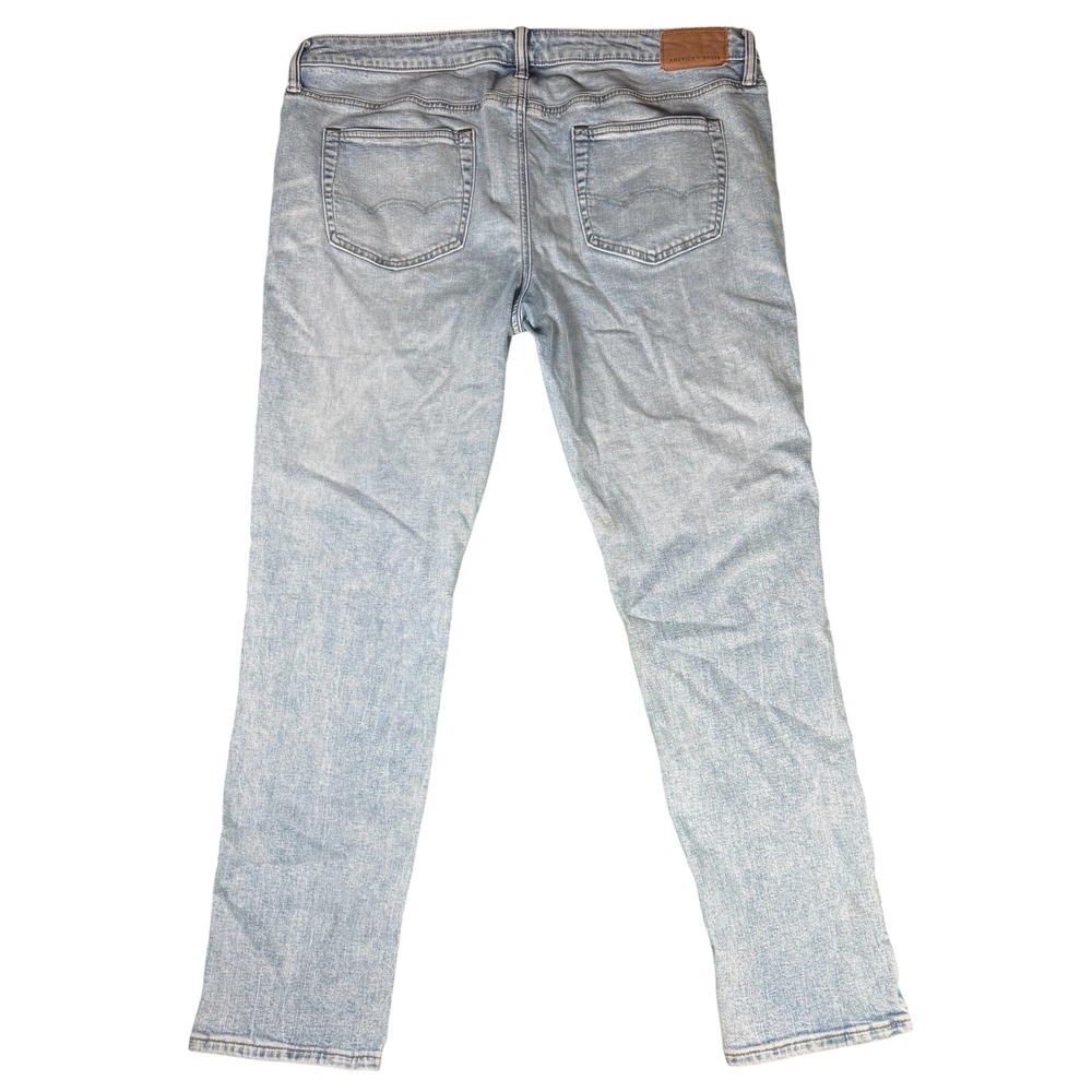 American Eagle AIRFLEX + Women's Jeans Size 36x30 Distressed Light Wash - Picture 5 of 5